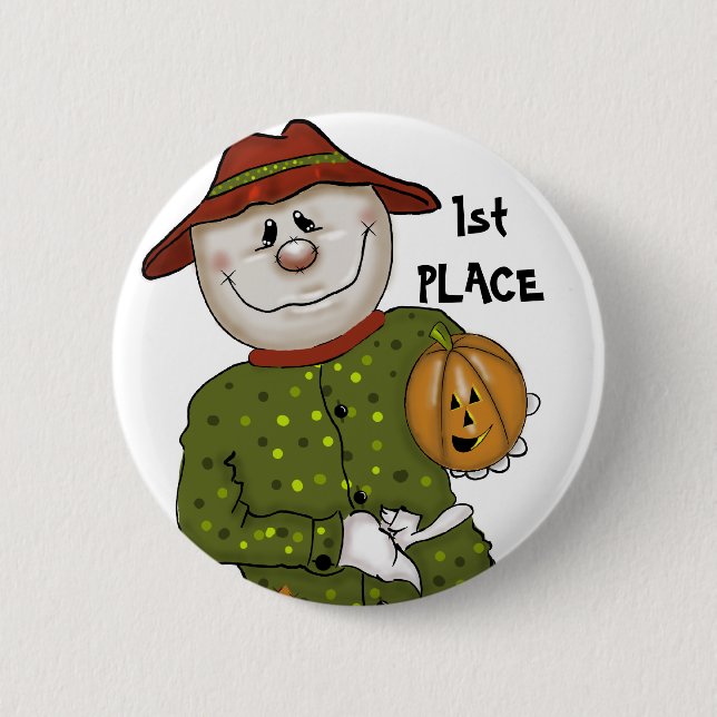 Chapa Redonda De 5 Cm Premio Cute Halloween Scarecrow (Anverso)