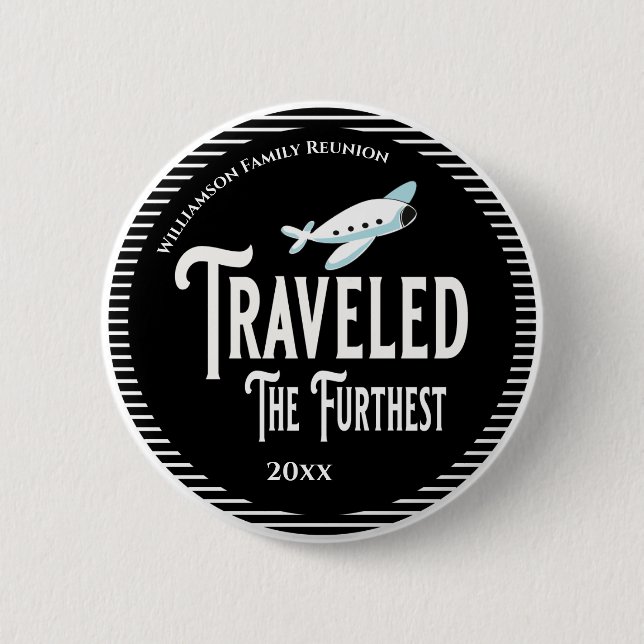 Chapa Redonda De 5 Cm Premio Reunión Familiar Viajó El Más Fuerte (Anverso)