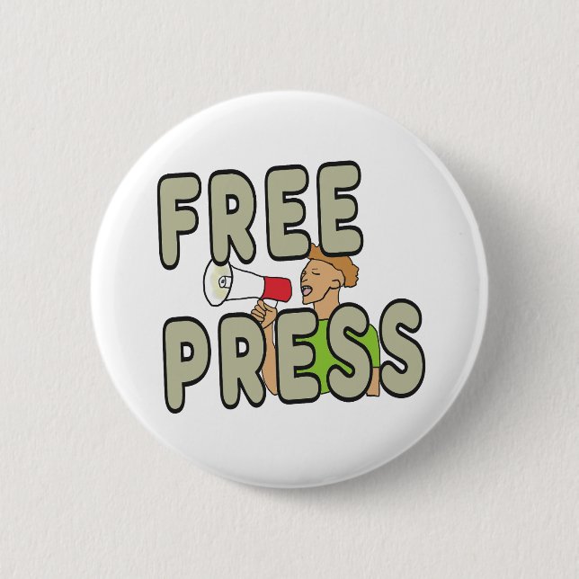 Chapa Redonda De 5 Cm Prensa libre (Anverso)