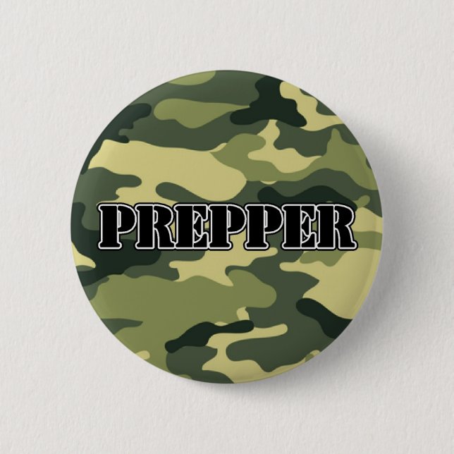 Chapa Redonda De 5 Cm Prepper Camo (Anverso)