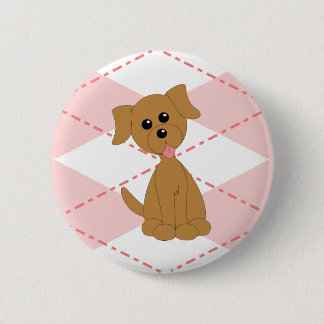 Chapa Redonda De 5 Cm Preppy Puppy
