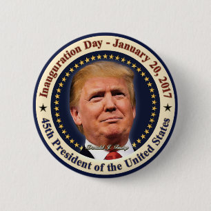 Chapa Redonda De 5 Cm President Donald Trump Inauguration Day Souvenir
