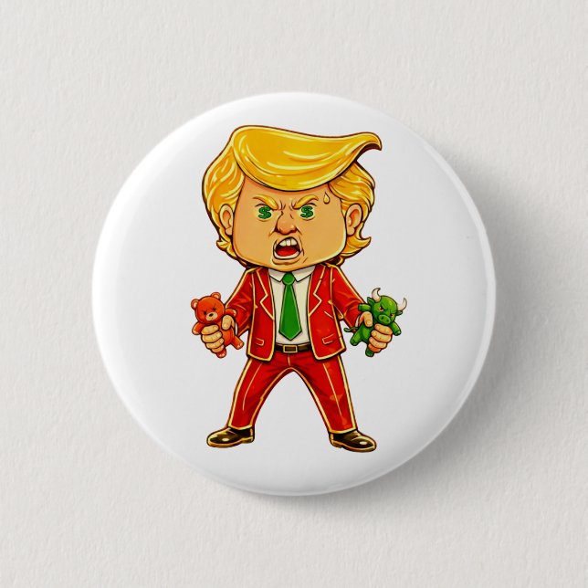 Chapa Redonda De 5 Cm President Trump Pin Funny Trump Invest Trump Meme (Anverso)
