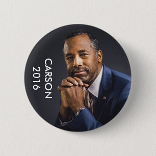 Chapa Redonda De 5 Cm Presidente 2016 de Ben Carson