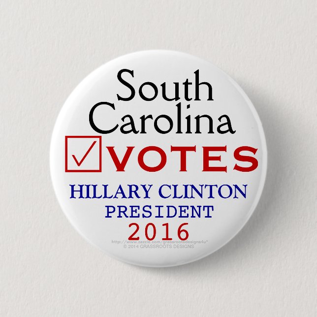 Chapa Redonda De 5 Cm Presidente 2016 de Hillary Clinton del voto de (Anverso)