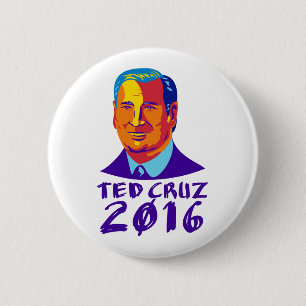 Chapa Redonda De 5 Cm Presidente 2016 de Ted Cruz retro