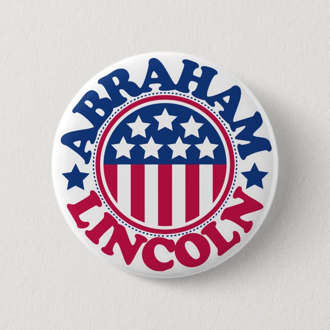 Chapa Redonda De 5 Cm Presidente Abraham Lincoln de los E.E.U.U. (Anverso)