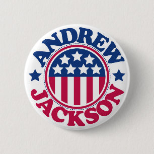 Chapa Redonda De 5 Cm Presidente Andrew Jackson de los E.E.U.U.