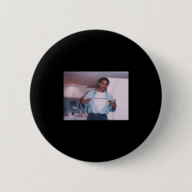 Chapa Redonda De 5 Cm Presidente Barack Hussein Obama (Anverso)