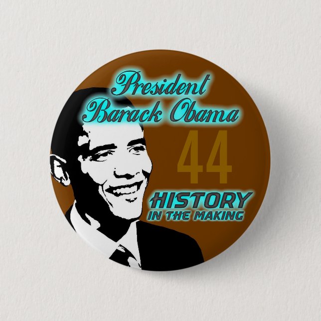 Chapa Redonda De 5 Cm Presidente Barack Obama (Anverso)