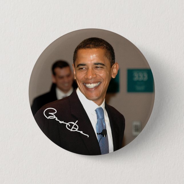 Chapa Redonda De 5 Cm Presidente Barack Obama (Anverso)