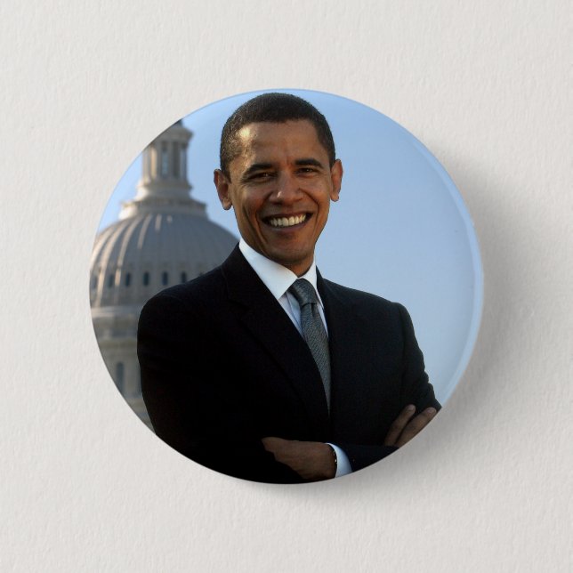 Chapa Redonda De 5 Cm Presidente Barack Obama (Anverso)