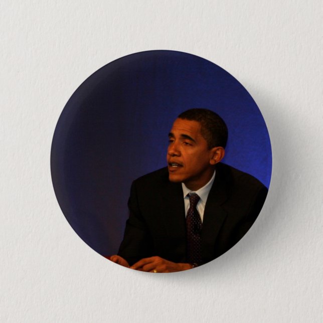 Chapa Redonda De 5 Cm Presidente Barack Obama (Anverso)