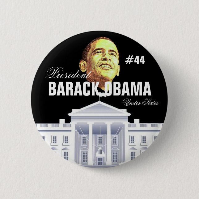 Chapa Redonda De 5 Cm Presidente Barack Obama (Anverso)