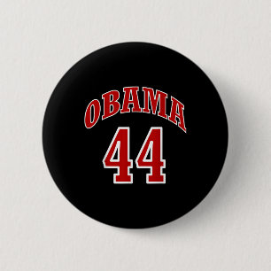 Chapa Redonda De 5 Cm Presidente Barack Obama 44 Shirt Faux Jersey 44th