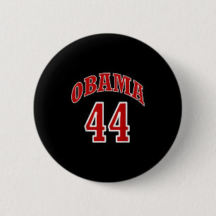 Chapa Redonda De 5 Cm Presidente Barack Obama 44 Shirt Faux Jersey 44th