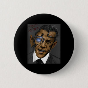 Chapa Redonda De 5 Cm Presidente Barack Obama mal Guay Robot