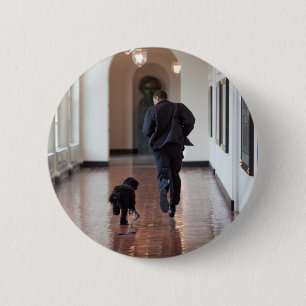 Chapa Redonda De 5 Cm Presidente Barack y Bo Obama