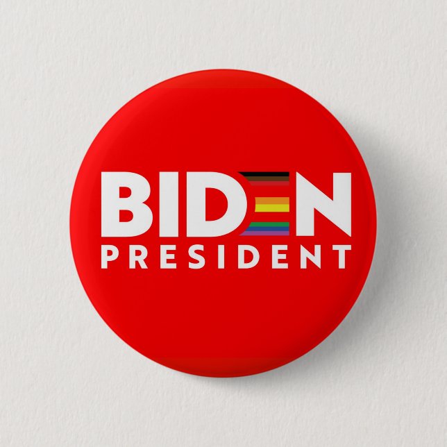 Chapa Redonda De 5 Cm Presidente Biden (Anverso)