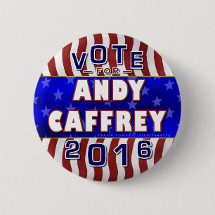 Chapa Redonda De 5 Cm Presidente de Andy Caffrey elección 2016 Demócra
