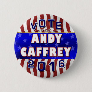 Chapa Redonda De 5 Cm Presidente de Andy Caffrey elección 2016 Demócrata