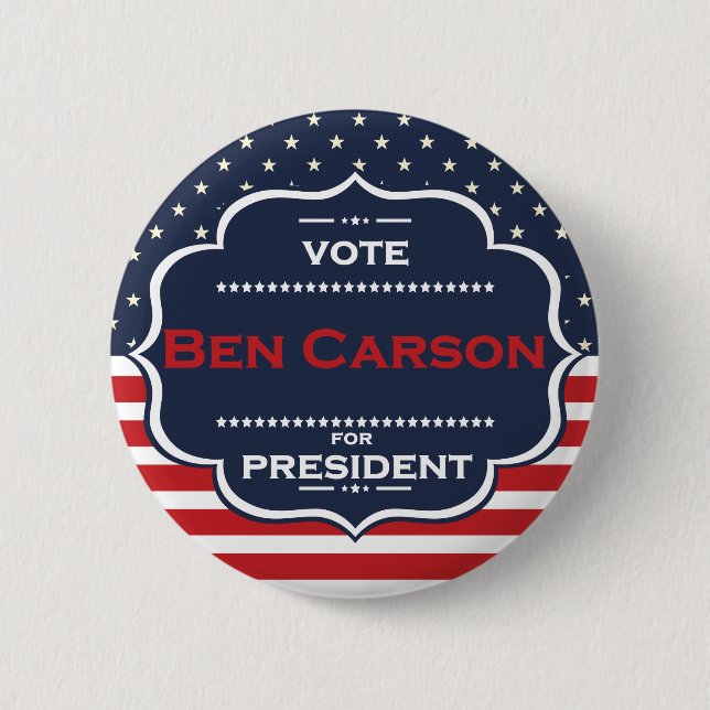 Chapa Redonda De 5 Cm presidente de ben carson (Anverso)
