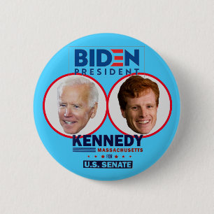 Chapa Redonda De 5 Cm Presidente de Biden, Senado Kennedy 2020
