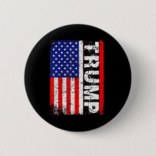 Chapa Redonda De 5 Cm PRESIDENTE Donald Trump Vintage bandera de EEUU