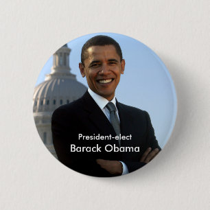 Chapa Redonda De 5 Cm Presidente electo - Barack Obama Buton