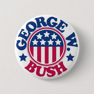 Chapa Redonda De 5 Cm Presidente George W Bush de los E.E.U.U.