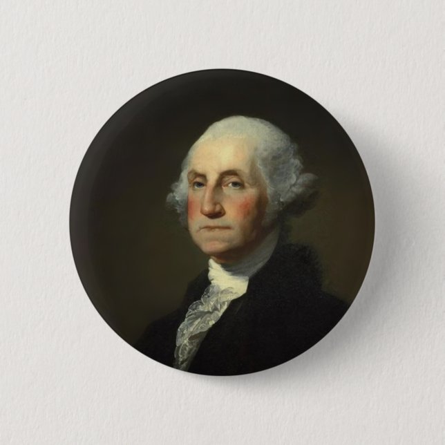 Chapa Redonda De 5 Cm Presidente George Washington (Anverso)