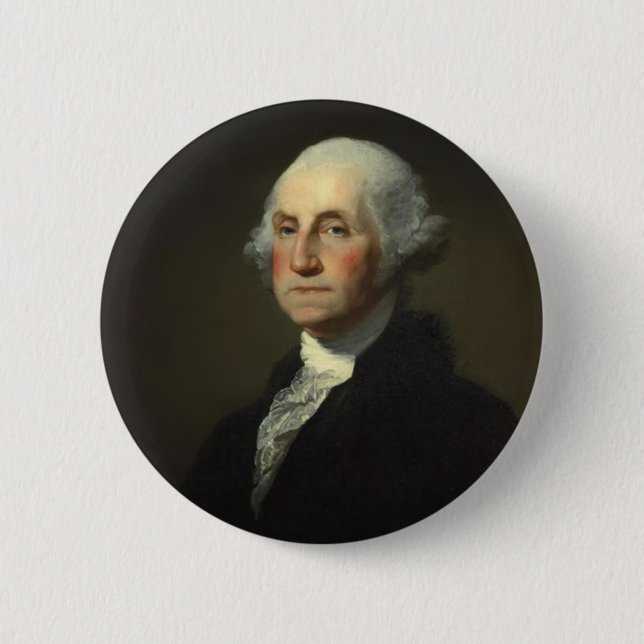 Chapa Redonda De 5 Cm Presidente George Washington (Anverso)