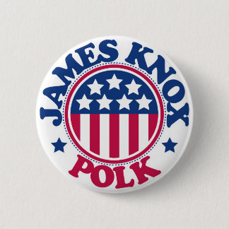 Chapa Redonda De 5 Cm Presidente James Knox Polk de los E.E.U.U.