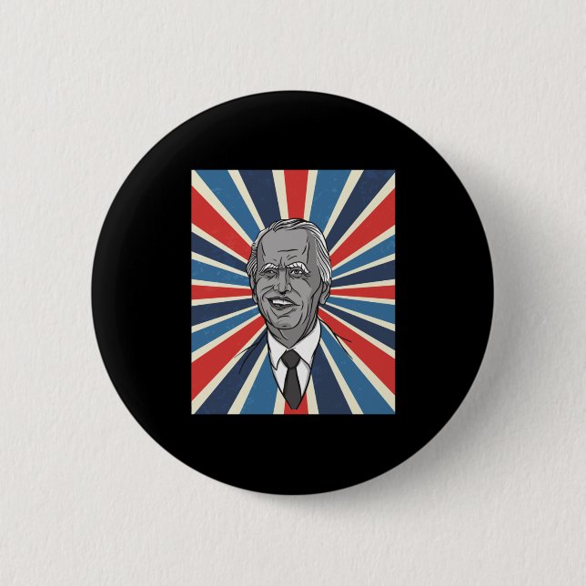 Chapa Redonda De 5 Cm Presidente Joe Biden (Anverso)