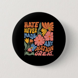 Chapa Redonda De 5 Cm Presidente liberal antidemócrata floral