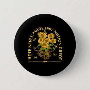Chapa Redonda De 5 Cm Presidente liberal antidemócrata floral