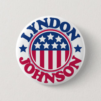 Chapa Redonda De 5 Cm Presidente Lyndon Johnson de los E.E.U.U.