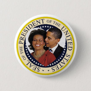 Chapa Redonda De 5 Cm Presidente Obama Commemorative Button