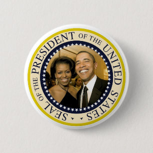Chapa Redonda De 5 Cm Presidente Obama Commemorative Button