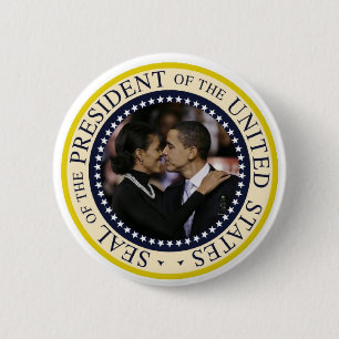 Chapa Redonda De 5 Cm Presidente Obama Commemorative Button
