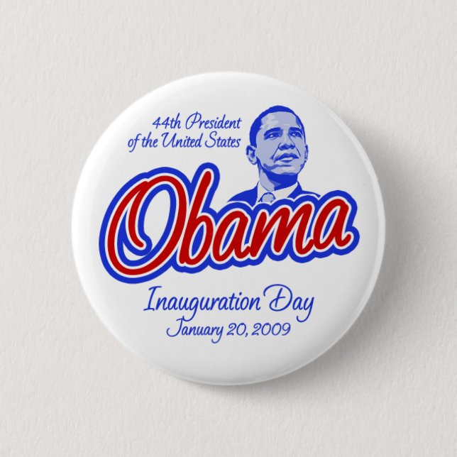 Chapa Redonda De 5 Cm Presidente Obama Inauguration Button (Anverso)