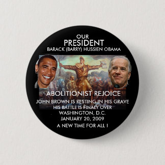 Chapa Redonda De 5 Cm PRESIDENTE OBAMA, JUAN BROWN - modificado para