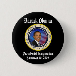 Chapa Redonda De 5 Cm Presidente Obama Presidential Inauguration