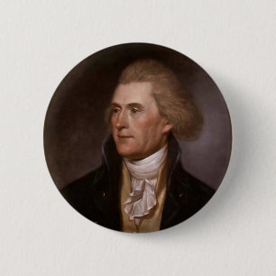 Chapa Redonda De 5 Cm Presidente Thomas Jefferson