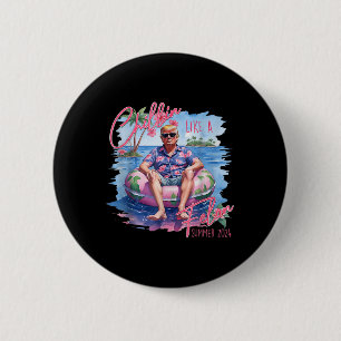 Chapa Redonda De 5 Cm Presidente Trump Camisa Graciosa Chillin Como Un F