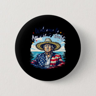 Chapa Redonda De 5 Cm Presidente Trump Diseño Sombrero Golfo de México d