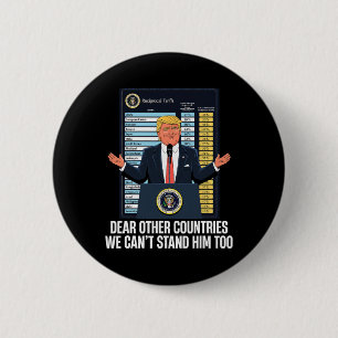 Chapa Redonda De 5 Cm Presidente Trump Nuevo Arancel Frase Divertida No 