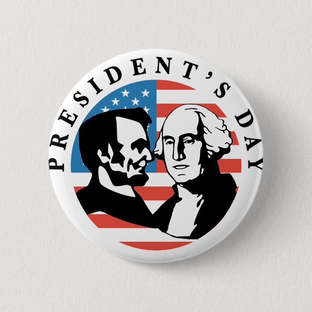 Chapa Redonda De 5 Cm President's Day (Anverso)