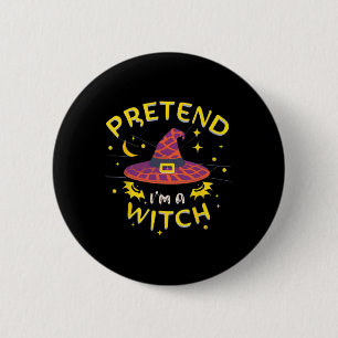 Chapa Redonda De 5 Cm Pretende que soy un disfraz de Halloween fantasma