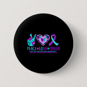 Chapa Redonda De 5 Cm Prevención de amor Feliz suicidio Gráfica de conci